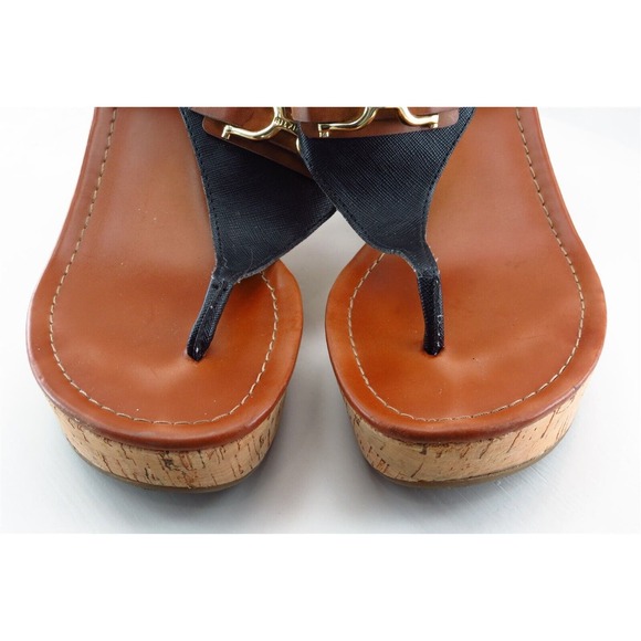 Tommy Hilfiger‎ T-Strap Black Synthetic Women Shoes Size 8.5 Medium - Picture 2 of 6